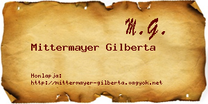 Mittermayer Gilberta névjegykártya